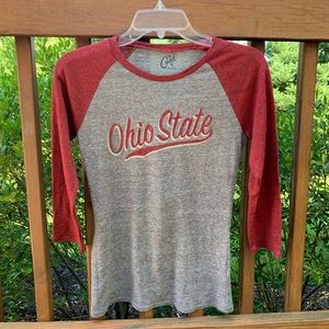 Ohio State 3/4 Sleeve Baseball Tee